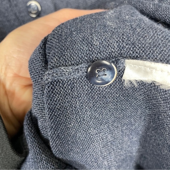 Woolrich Blue Quarter Button Front Long Sleeve Sweater Small - Picture 7 of 7